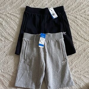 Adidas Kids Black and Gray Shorts Duo